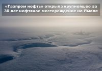 «Газпром нефть» открыла крупнейшее за 30 лет нефтяное месторождение на Ямале